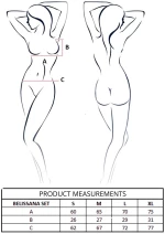 PASSION - BELISSANA BRA + THONG SET WHITE