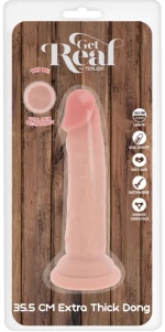 GET REAL - DELUXE THICK DOUBLE-DENSITY TPE DONG 35.5 CM