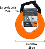 Ατσαλίνες ηλεκτρολόγων μεταλλικές TRUPER 15m