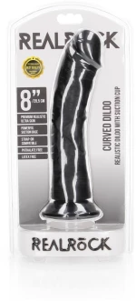 RealRock Ρεαλιστικό Dildo με Βεντούζα Μαύρο 20.5cm