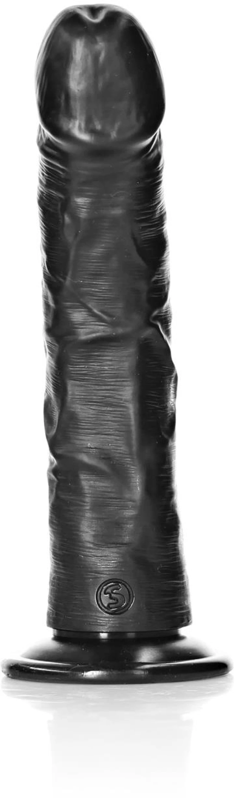 RealRock Ρεαλιστικό Dildo με Βεντούζα Μαύρο 20.5cm