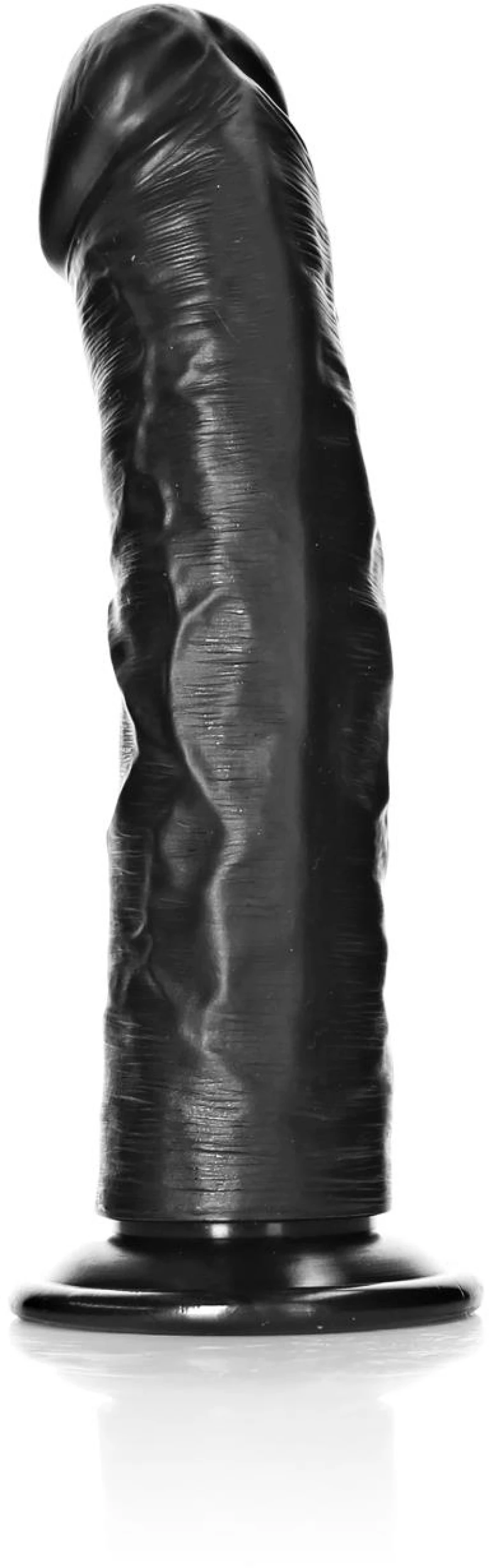 RealRock Ρεαλιστικό Dildo με Βεντούζα Μαύρο 20.5cm