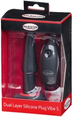 Malesation Dual Layer Πρωκτική Σφήνα Ασύρματης Λειτουργίας Μαύρη