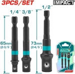 TOTAL Σετ αντάπτορες 1/4" - 3/8" - 1/2" 3 τεμάχια (TAC273651)