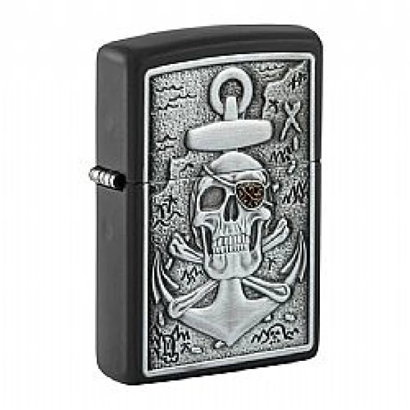 Zippo Αναπτήρας Λαδιού Αντιανεμικός Skull Anchor Emblem 48122