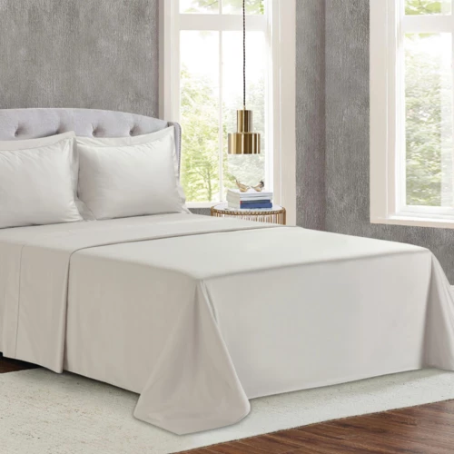 Σεντόνια σετ 4 300TC lt beige + 2 μαξ/κες 52x75 245x270cm Liolios Home 2595 MONACO