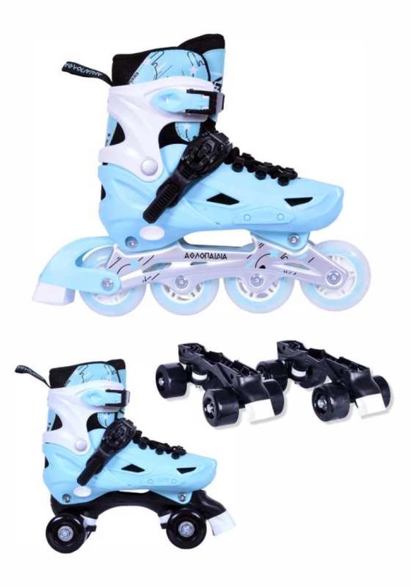 ΑΘΛΟΠΑΙΔΙΑ 10306 Αυξομειούμενα Πατίνια/Roller Skates 2 σε 1 - Μέντα Μέντα