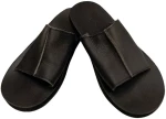 Παντόφλες δερμάτινες ανδρικές Reef Black