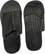 Παντόφλες δερμάτινες ανδρικές Reef Black
