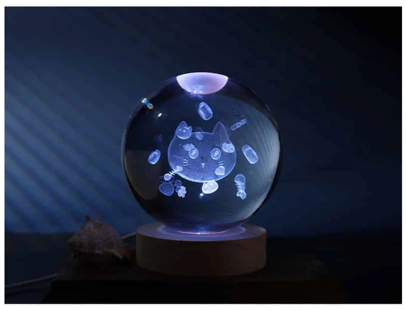 i-TOTAL XL2719B ΛΑΜΠΑ CRYSTAL BALL CAT LARGE 10cm