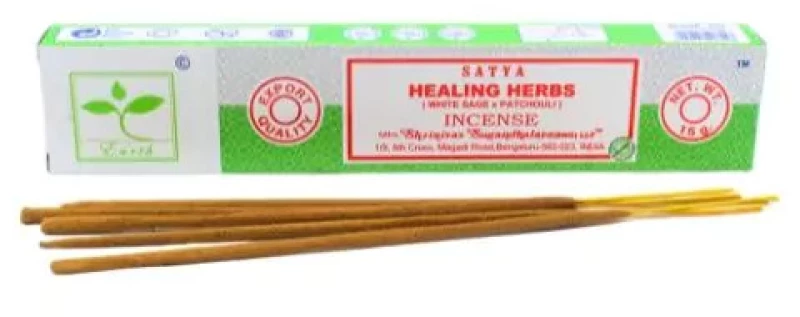 Earth Satya Incense Sticks Healing Herbs με Φασκόμηλο & Πατσουλί