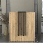 Γραφείο υποδοχής - reception Hola  χρώμα sepet oak - ανθρακί 93,6x45,2x110,3εκ.