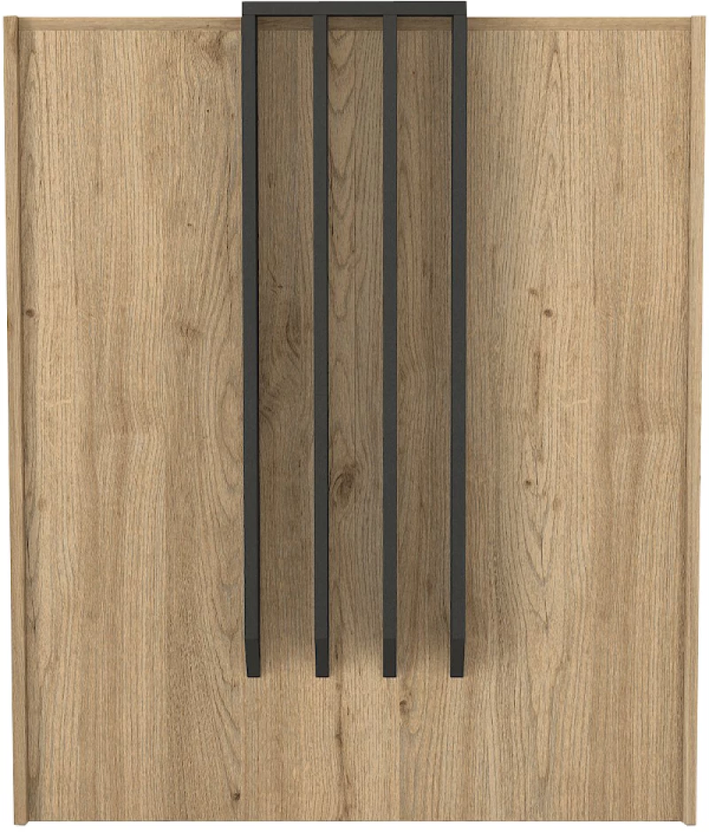 Γραφείο υποδοχής - reception Hola  χρώμα sepet oak - ανθρακί 93,6x45,2x110,3εκ.