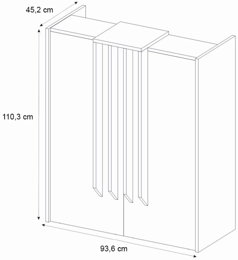 Γραφείο υποδοχής - reception Hola  χρώμα sepet oak - ανθρακί 93,6x45,2x110,3εκ.