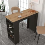 Τραπέζι μπαρ Monaco  χρώμα ανθρακί - sapphire oak 120x51,6x101,8εκ.