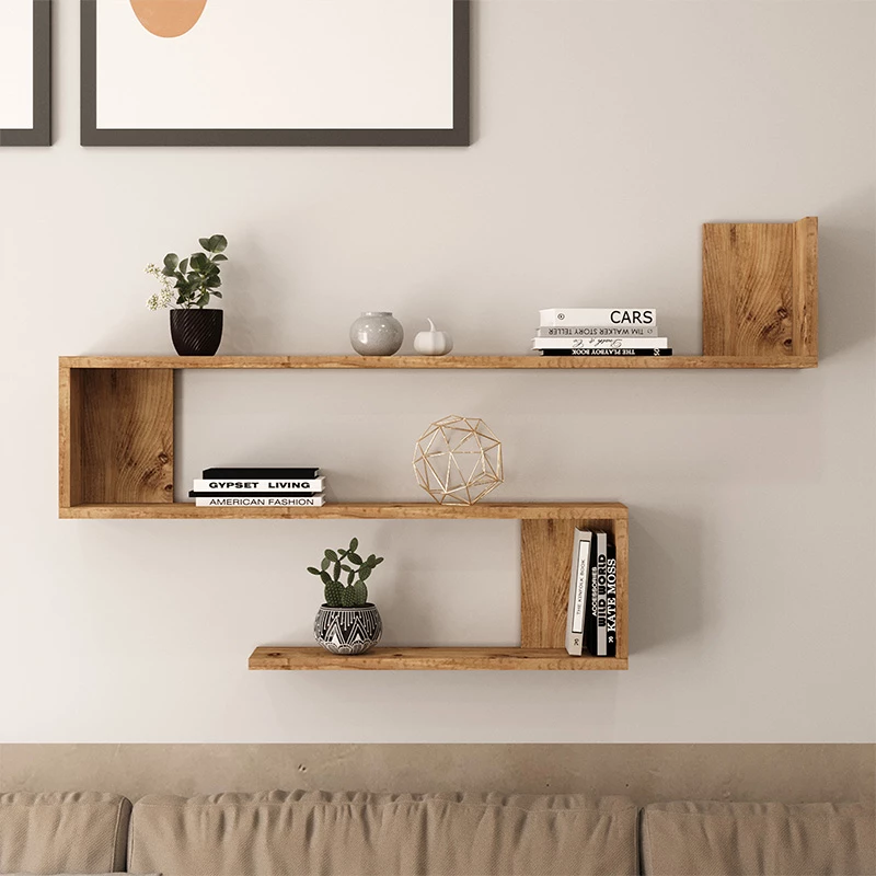 Ραφιέρα τοίχου Belinda  oak 120x14.5x71.4εκ