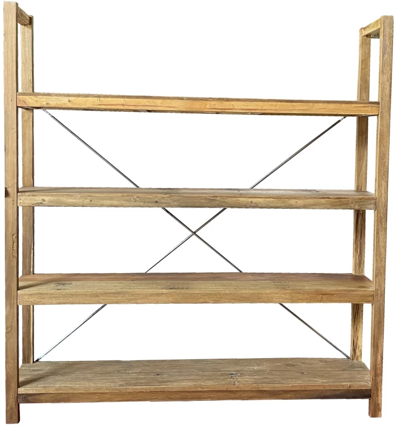 Ραφιέρα Nextdeco ανακυκλωμένο ξύλο teak - mahoni Υ200xM185xΠ39εκ
