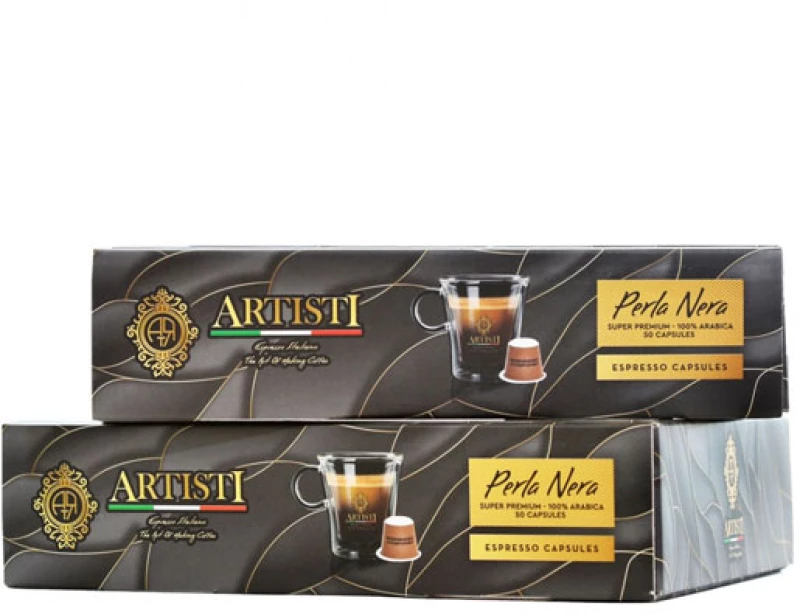 Artisti Perla Nera 100% Arabica συμβατές κάψουλες Nespresso - 50 τεμάχια