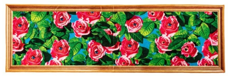 Χαλάκι Roses With Eyes 18197 60x200cm Multi Seletti 60x200cm Recycled