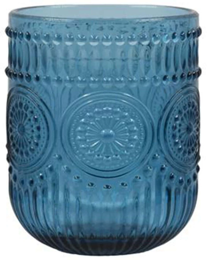Ποτήρια Νερού (Σετ 6Τμχ) 374-225-641 8x10cm Blue Γυαλί