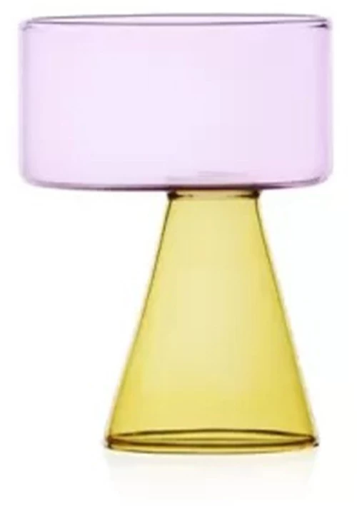 Ποτήρι Νερού Travasi 312.183 300ml Φ10x10cm Yellow-Pink Ichendorf Γυαλί