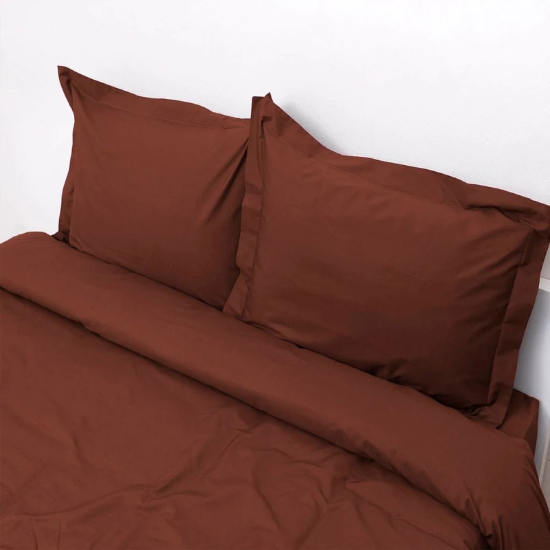 Σεντόνια Superb Percale (Σετ 4τμχ) Choco Viopros Υπέρδιπλo 240x260cm 100% Βαμβακερό Περκάλι