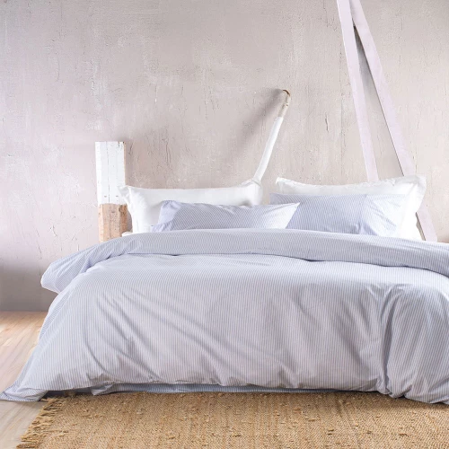 Κουβερλί Motiv (Σετ 2τμχ) Light Blue Ρυθμός Ημίδιπλο 160x240cm 100% Βαμβάκι