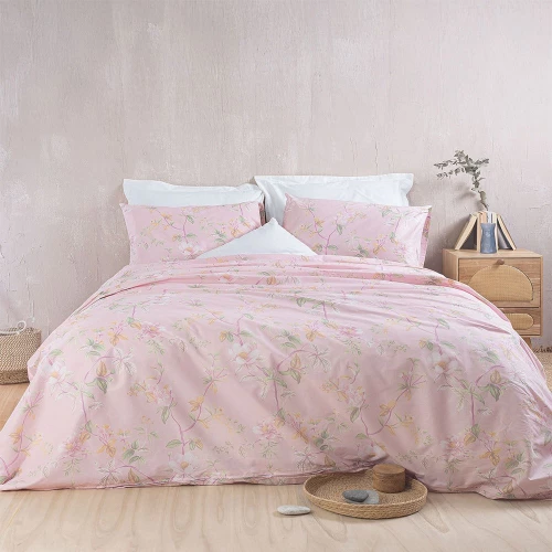 Κουβερλί Benetita (Σετ 2τμχ) Pink Ρυθμός Ημίδιπλο 160x240cm Βαμβάκι-Πολυέστερ
