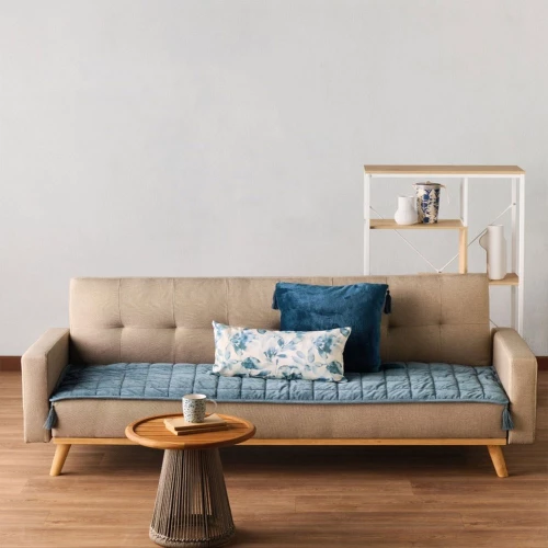 Futon Sutton 01 Petrol Kentia Διθέσιο 75x160cm Chenille