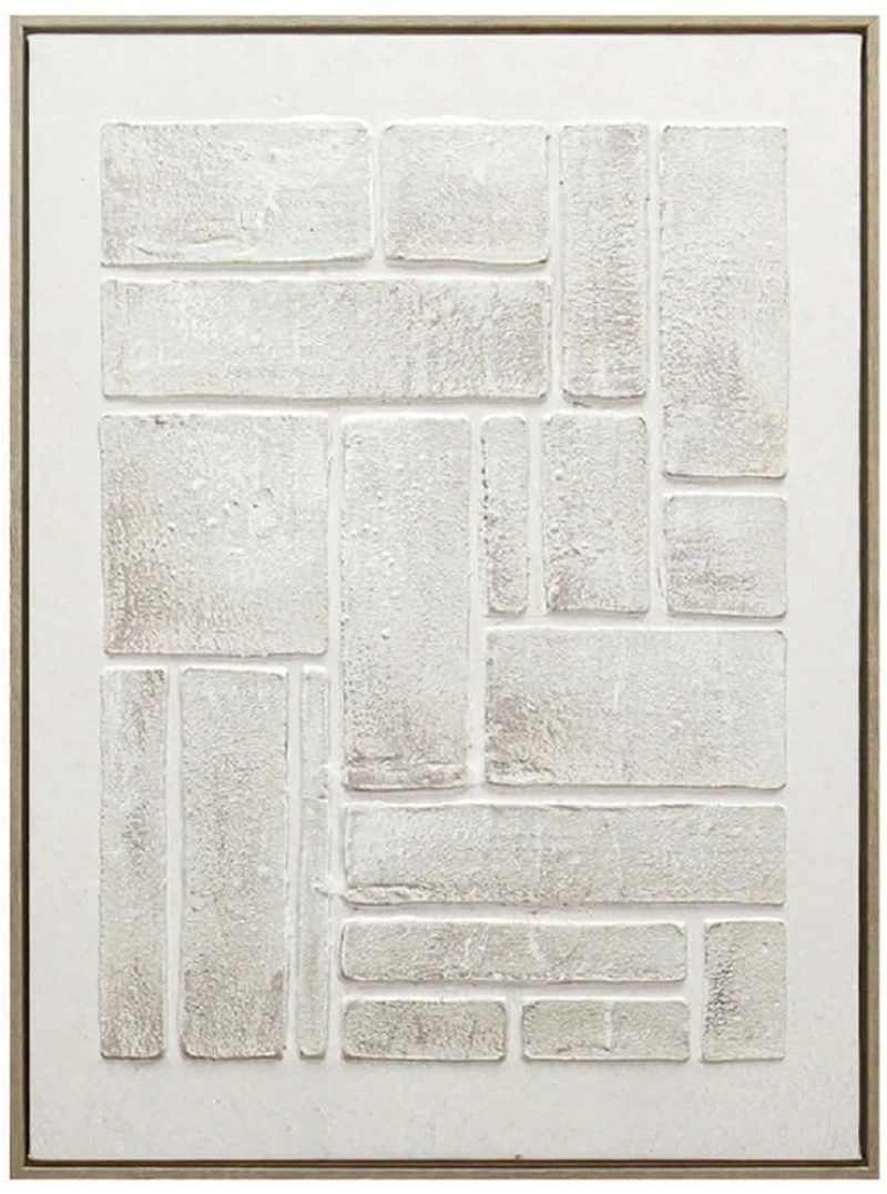 Πίνακας Καμβάς FAL328 50x70cm White Espiel Κάθετοι Mdf,Καμβάς