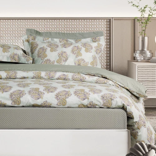 Παπλωματοθήκη Happy 9686 (Σετ 2τμχ) Mint Das Home Μονό 160x240cm 100% Βαμβάκι