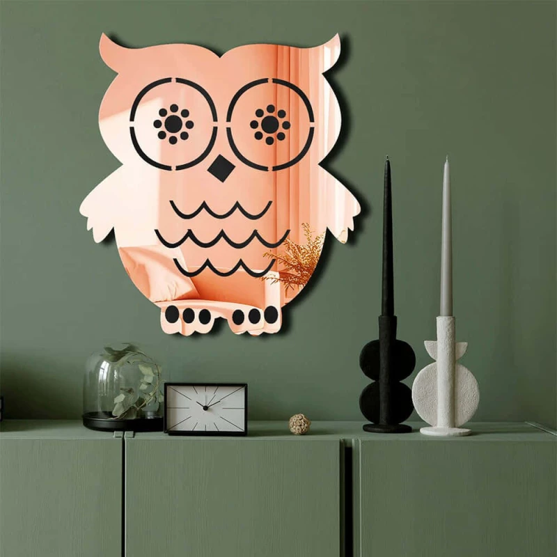 Καθρέπτης Τοίχου 587MRX1222 44x48cm Black-Rose Gold Wallity Plexiglass