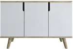 Μπουφές Verona 469ORN1522 120x30x80cm Oak-White Μοριοσανίδα,Ξύλο