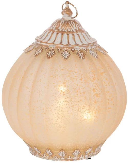 Φανάρι Με Φως Led 92576 15x15x19cm Yellow Μέταλλο,Γυαλί