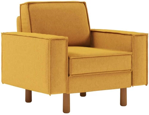 Πολυθρόνα Αδιάβροχη Sparrow 918CMF1184 108x87x89cm Mustard-Walnut