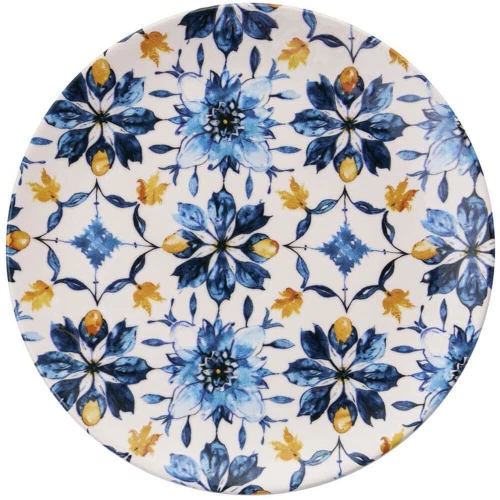 Πιάτο Γλυκού Complex Flower (Σετ 6Τμχ) 471PST1144 19,3x19,3x2cm Multi Hermia Κεραμικό