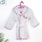 Μπουρνούζι Παιδικό Με Κέντημα Unicorn 188 04 White-Pink DimCol