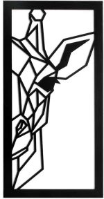 Διακοσμητικό Τοίχου Aroha 563HZL1110 35x68cm Black-White Wallity Mdf