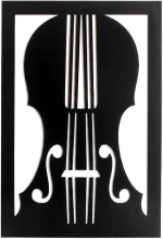 Διακοσμητικό Τοίχου Violin 563HZL1121 47,5x68cm Black-White Wallity Mdf