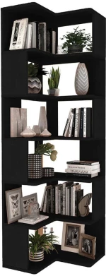 Βιβλιοθήκη 120PLT1503 55x27,5x192cm Black