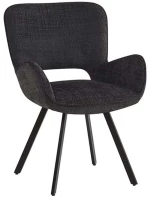 Πολυθρόνα Περιστρεφόμενη Veta ΕΜ7918,2 58x58x84cm Black Μέταλλο,Ύφασμα