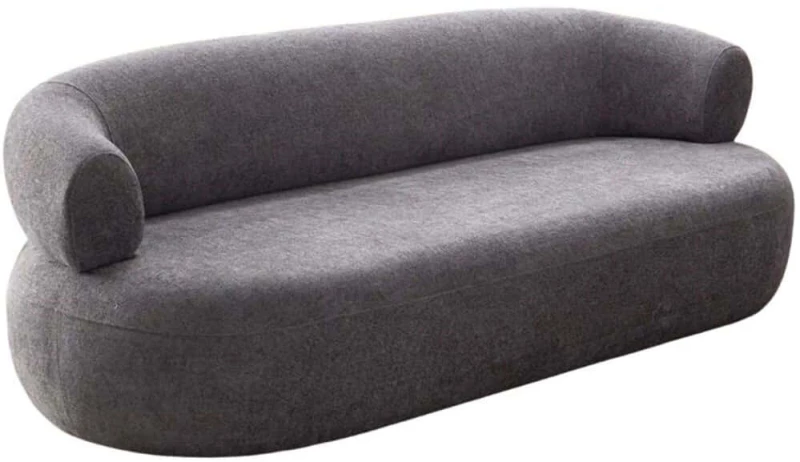 Καναπές Τριθέσιος Roma 752EST1114 230x70x70cm Dark Grey