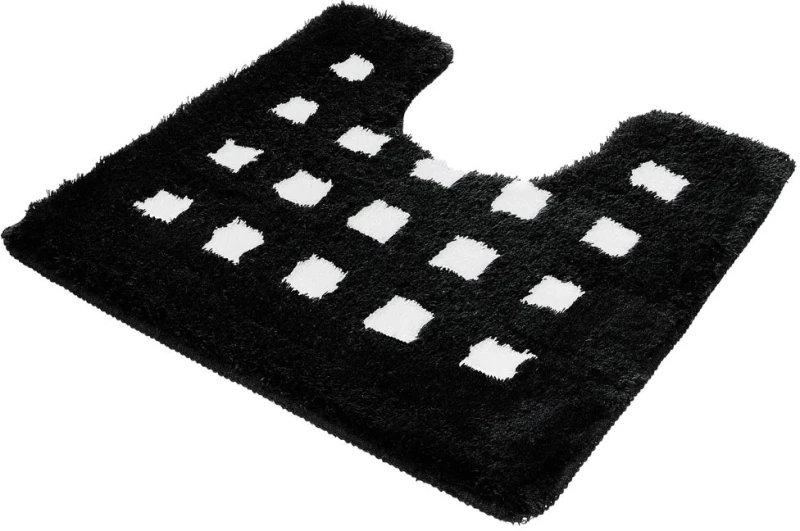 Πατάκι Λεκάνης Boxes 9197 185 White-Black Kleine Wolke 55x50 Polyacrylic