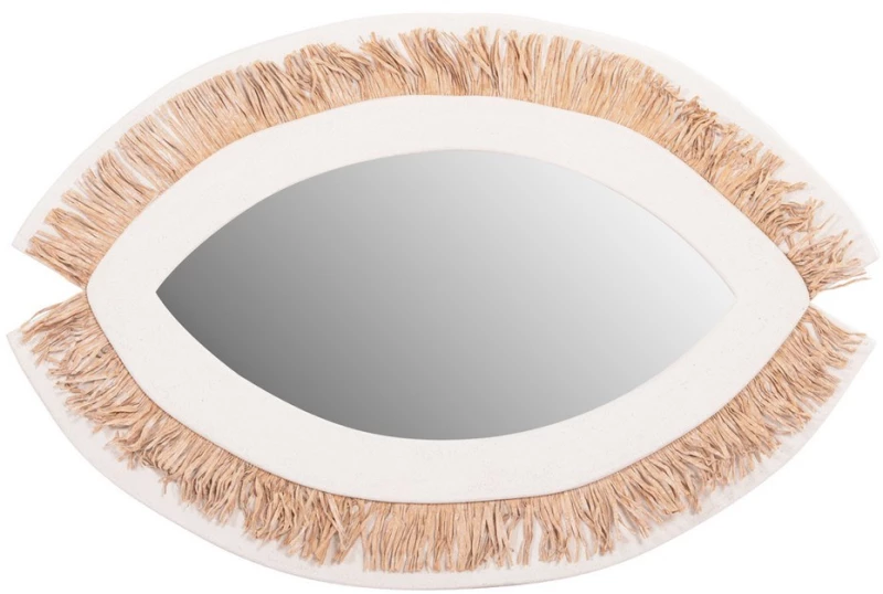 Καθρέπτης Τοίχου Santorini HM4529 81x1,8x54cm White-Beige Mdf