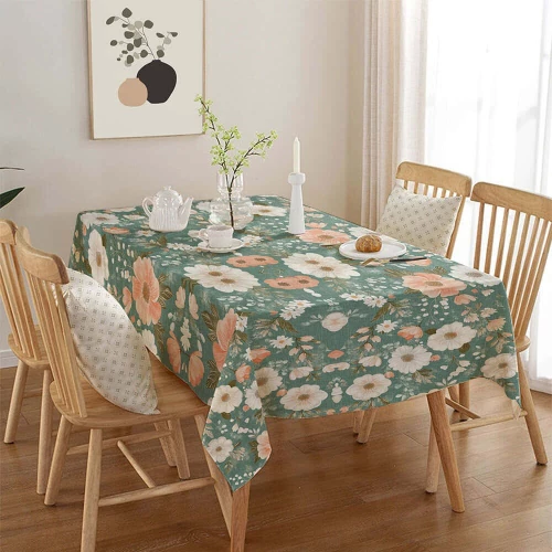 Τραπεζομάντηλο 427PLT1193 Multi-Green Hermia 140 X140 Polyester,Βαμβάκι