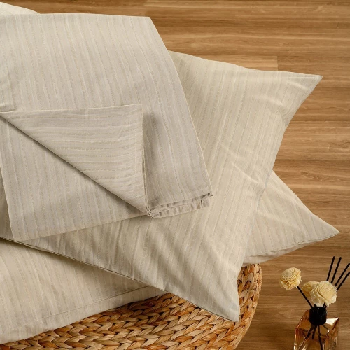 Κατωσέντονο Nika Με Λάστιχο (Σετ 2τμχ) Light Blue Melinen Ημίδιπλο 120x232cm Βαμβάκι-Πολυέστερ