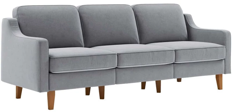 Καναπές Τριθέσιος Robin Extra 918CMF1173 220x87x84cm Fog Grey-Walnut