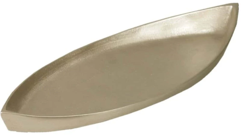 Διακοσμητικός Δίσκος Ken 023955 50x18x5cm Gold Αλουμίνιο