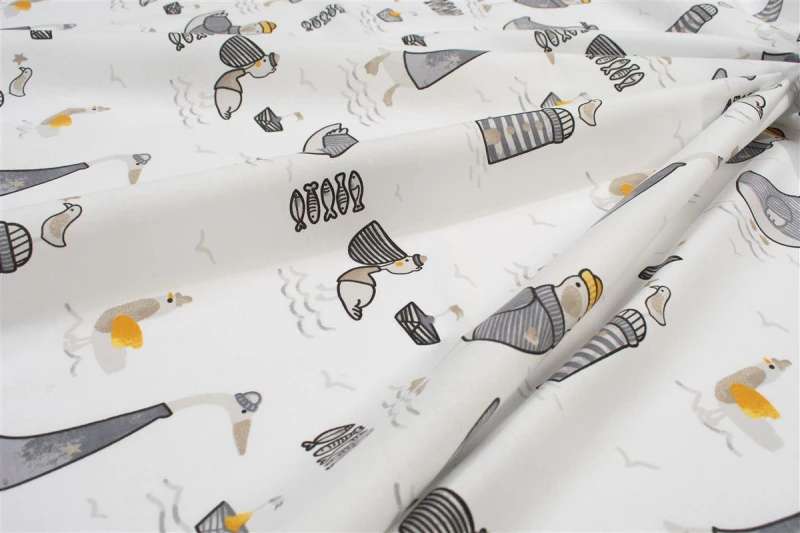 Dim Collection Σετ Σεντόνια Κούνιας 3τμχ Seabirds 120*160εκ