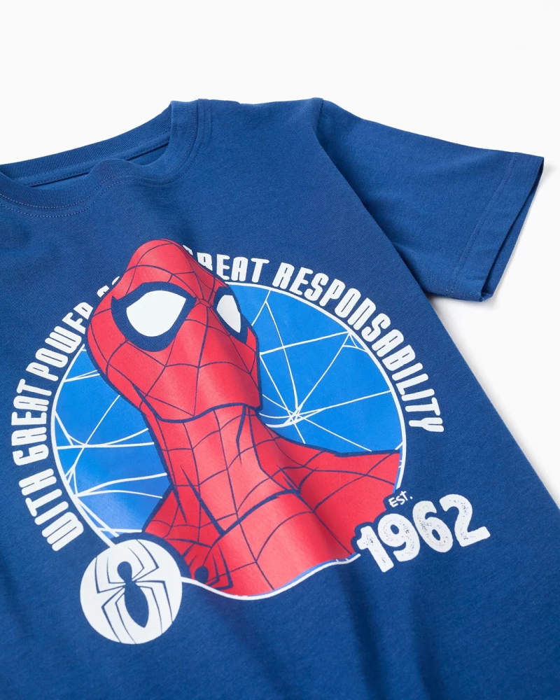 Zippy Σετ Βερμούδα Και Μπλούζα Μακώ Με Spiderman, Μπλέ Κοκκινο